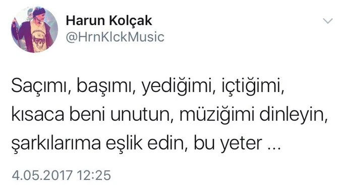 Harun Kolçak'ın son paylaşımı hayranlarını üzdü
